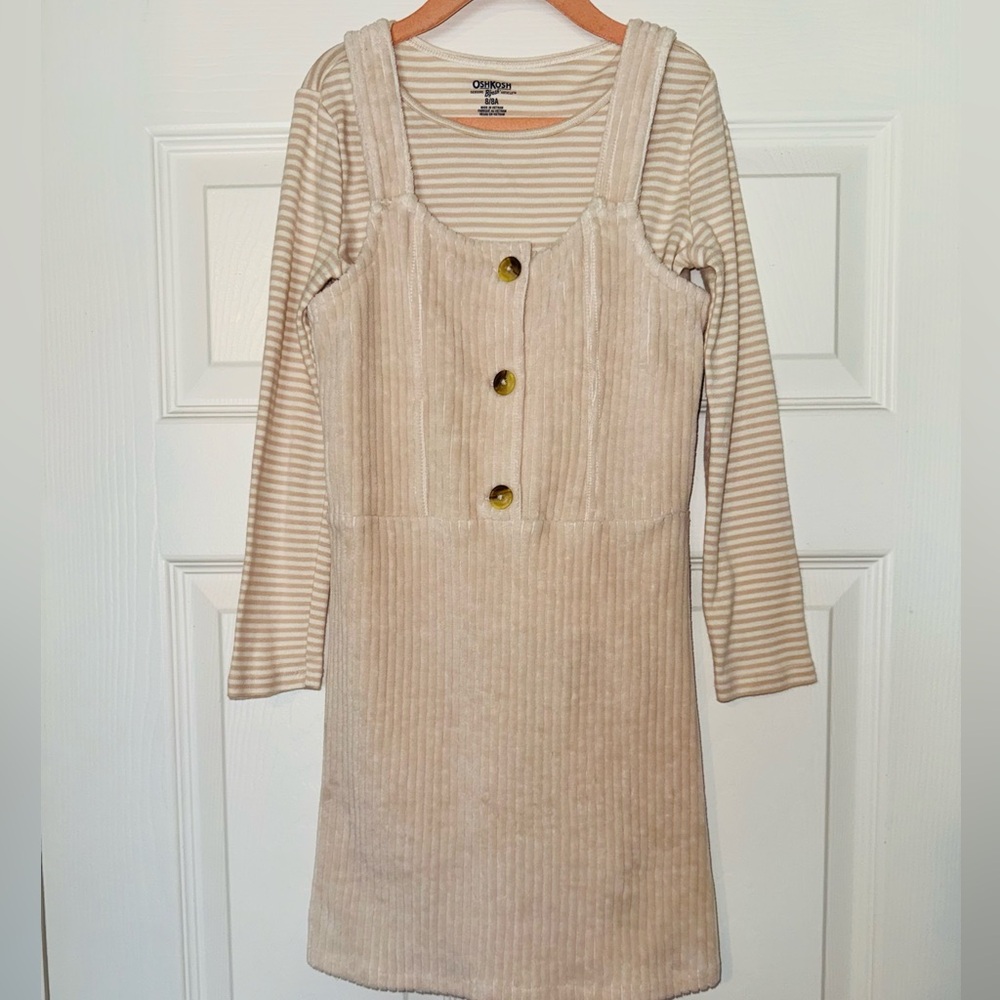 OshKosh B’gosh Girls 2-Piece Corduroy Pinafore Dress Set